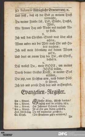 Evangelien-Register.