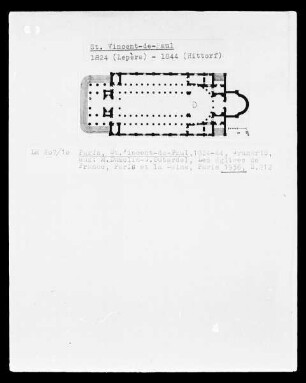 Paris, Grundriss Saint Vincent de Paul