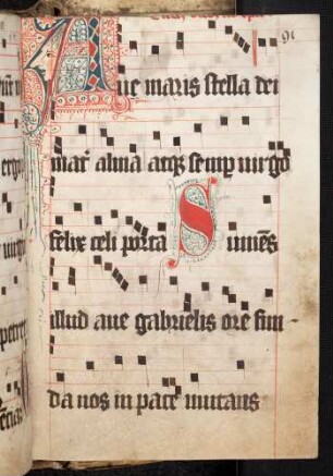 Zierinitiale: A(ve maris stella dei)
