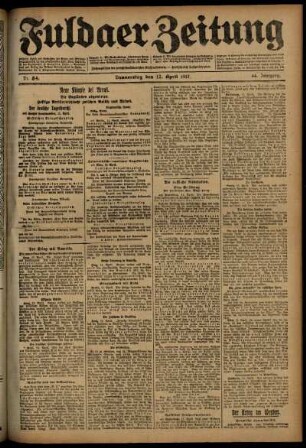 Ausgabe vom Donnerstag, den 12. April 1917.