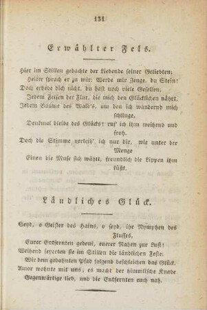 Ländliches Glück.