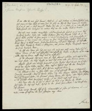 Brief von Johann Gottfried von Herder an Rudolf Erich Raspe