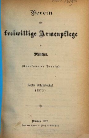 Jahresbericht .... 8. 1876 (1877)