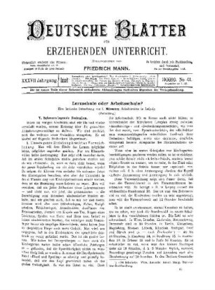Lernschule oder Arbeitsschule? : (Fortsetzung)