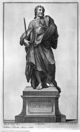 Le statue de' dodici apostoli esistenti nella Basilica Lateranense scolpite da celebri autori, San Giovanni in Laterano, der heilige Jakobus der Jüngere