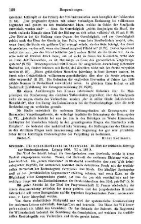 120-122, Gretener. Die neuen Horizonte im Strafrecht. 1909