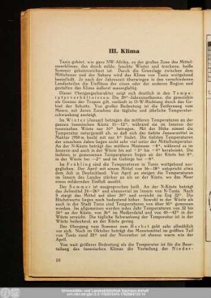 III. Klima