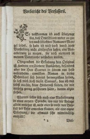 Vorbericht des Verfassers.