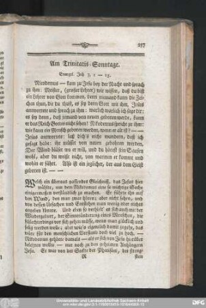 Am Trinitatis-Sonntage.