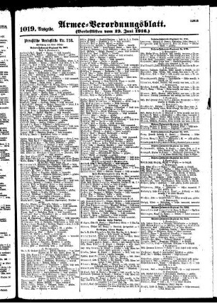 1019.Ausgabe. Montag, 19. Juni 1916