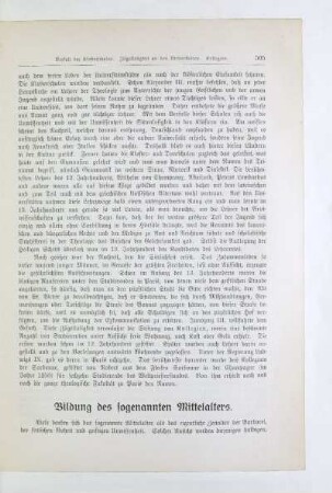 Bildung des sogenannten Mittelalters