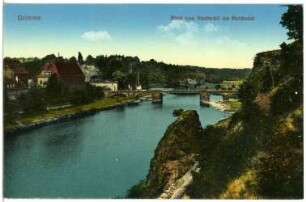 Grimma. Blick vom Stadtwald ins Muldental