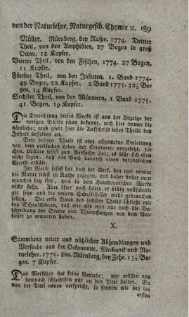 Sammlung neuer und nützlicher Abhandlungen und Versuche aus der Oekonomie, Mechanik und Naturlehre.