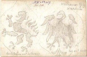 Walther, Conradin; u. a. Deutschland; Italien; Sammlung Conradin Walther: Band IV, Nr. 302 - 343 (fol. 269 - 313) - in der St. Veitskirche in Mühlhausen (Details)