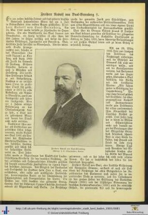Freiherr Rudolf von Buol-Berenberg †.