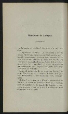 Rendición de Zaragoza - Fragmentos