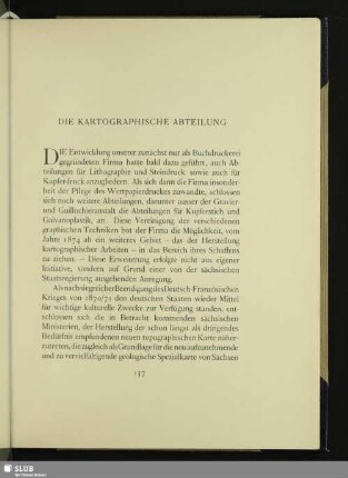 Die Kartographische Abteilung