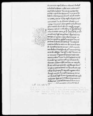 Johannes Chrysostomos, Omiliae super Matthaeus — Initiale N(olite putare), Folio 56verso