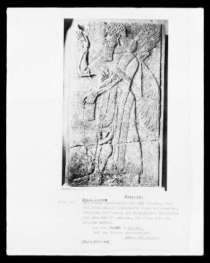 Göttlicher Schutzgeist mit zwei Flügeln, Relief aus dem Palast von Kalakh