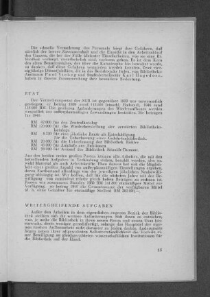 Weitergreifende Aufgaben