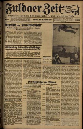 Ausgabe vom Montag, den 17. April 1939.