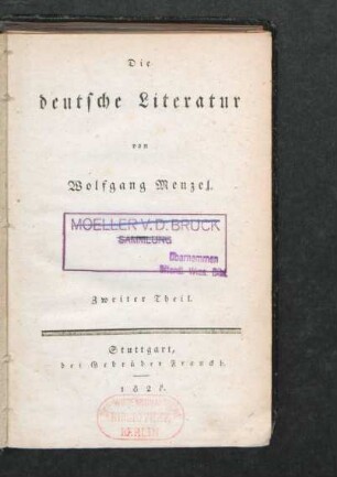 Theil 2: Die deutsche Literatur