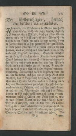 Der übelberichtigte, hernach aber bekehrte Strassenräuber