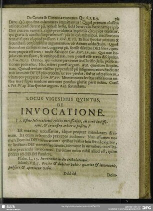 Locus Vigesimus Quintus. De Invocatione
