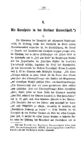 Die Turnspiele in der Berliner Turnerschaft