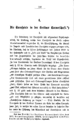 Die Turnspiele in der Berliner Turnerschaft