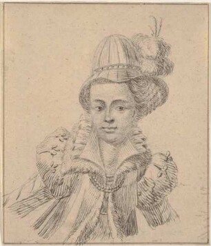 Vornehme Dame mit Hut