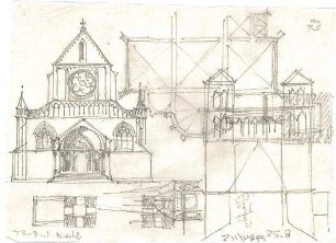 Schmidt, Heinrich von; München; St. Maximilian - Teilgrundrisse, Teilansichten
