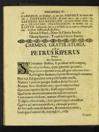Carmina Gratulatoria.