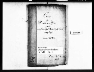 Durch das Oberhofmarschallamt angesagte Kur an Prinzlichen Höfen