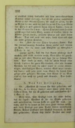 3. Von der Heiligung