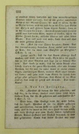 3. Von der Heiligung