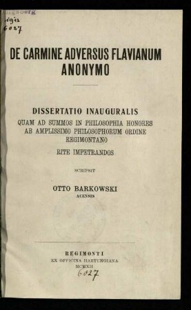 De carmine adversus Flavianum anonymo
