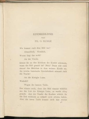 Kinderbildnis von Ph. O. Runge
