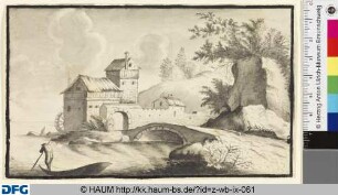 Landschaft mit Mühle