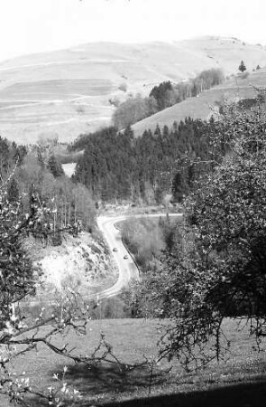 Wiesentalstraße bei Fröhnd von oben