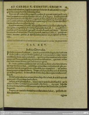 Cap. XXV. Indicia Generalia