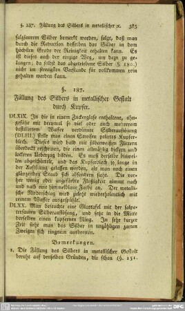 §. 187. Fällung des Silbers in metallischer Gestalt durch Kupfer