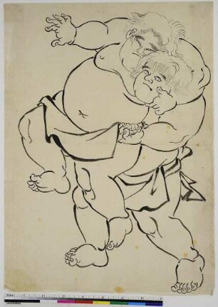 Kintarō kämpft mit Daidōzan Bungorō