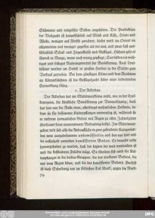 c. Der Ackerbau