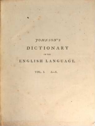 Dictionary of the English language. 1 (1799)