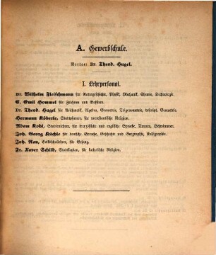 Jahresbericht der Königlichen Gewerbschule zu Memmingen und der mit derselben verbundenen Gewerblichen Fortbildungsschule. 1865/66