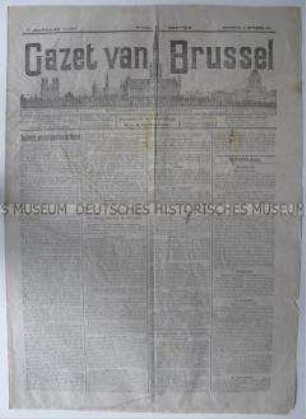 Belgische Tageszeitung in flämischer Sprache "Gazet van Brussel"