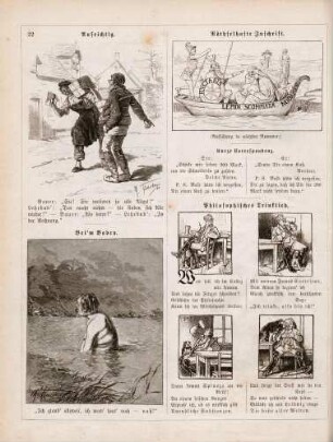 "Aufrichtig" "Bei'm Baden" "Räthselhafte Inschrift" "Philosophisches Trinklied"