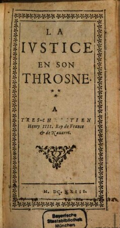 La justice en son throsne