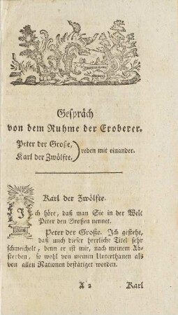 Gespräch von dem Ruhme der Eroberer